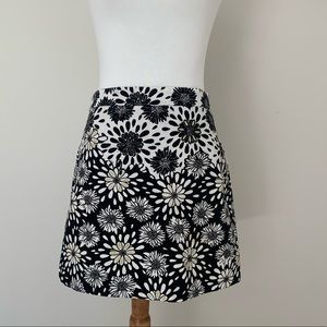 Zara black white mini skirt